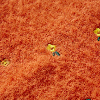 Kindertrui gebreid 116 oranjebruin orange 116