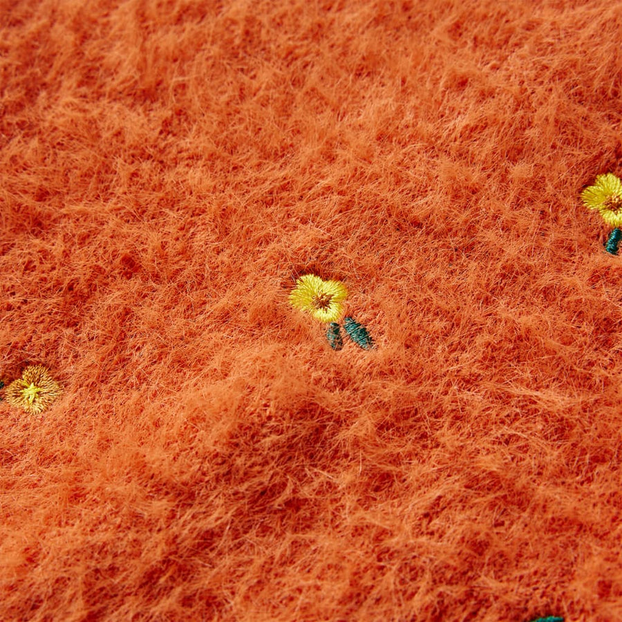 Kindertrui gebreid 116 oranjebruin orange 116