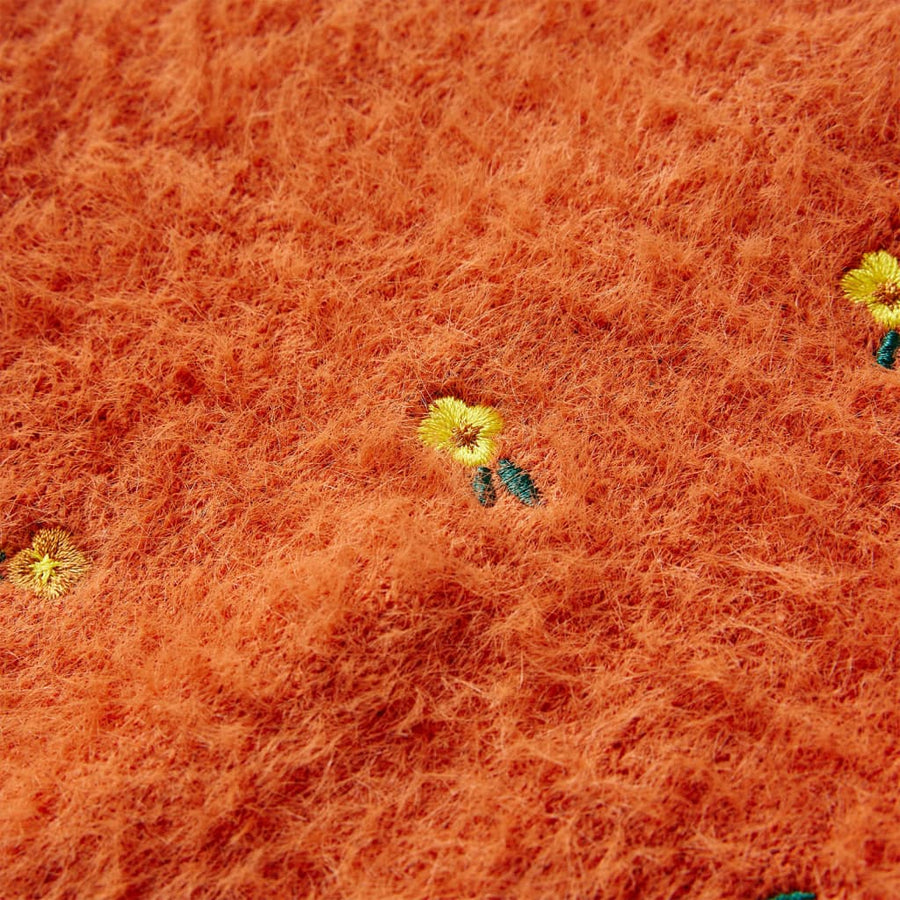 Kindertrui gebreid 128 oranjebruin orange 128
