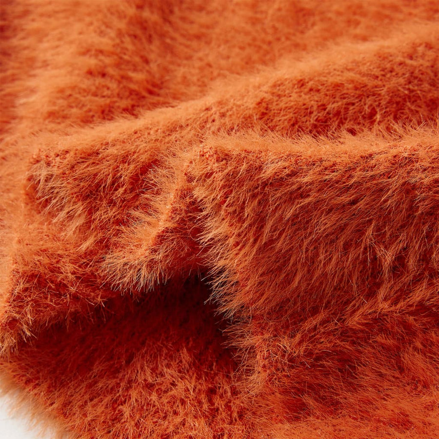 Kindertrui gebreid 128 oranjebruin orange 128