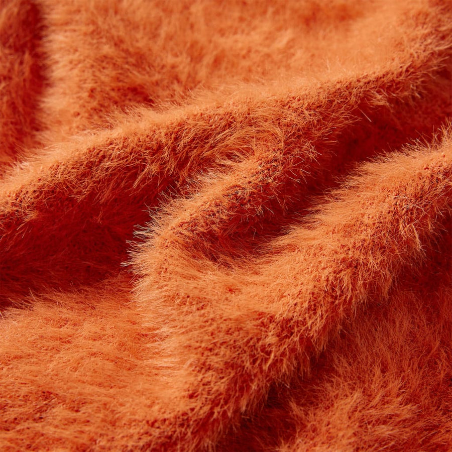 Kindertrui gebreid 128 oranjebruin orange 128