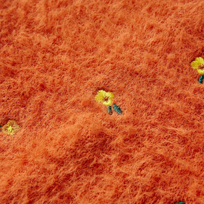 Kindertrui gebreid 140 oranjebruin orange 140