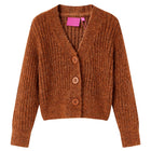 Kindervest gebreid 104 cognac