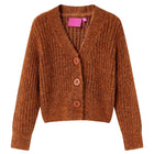 Kindervest gebreid 128 cognac