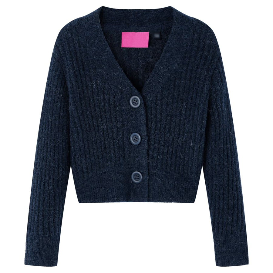 Kindervest gebreid 104 marineblauw Marineblauw 104