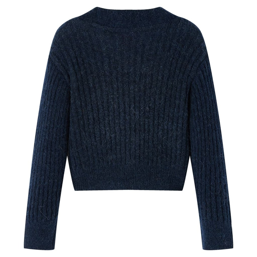 Kindervest gebreid 104 marineblauw Marineblauw 104