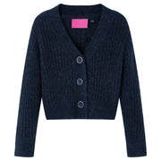 Kindervest gebreid marineblauw 116