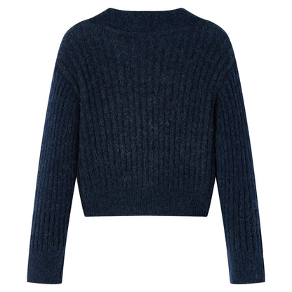Kindervest gebreid 116 marineblauw Marineblauw
