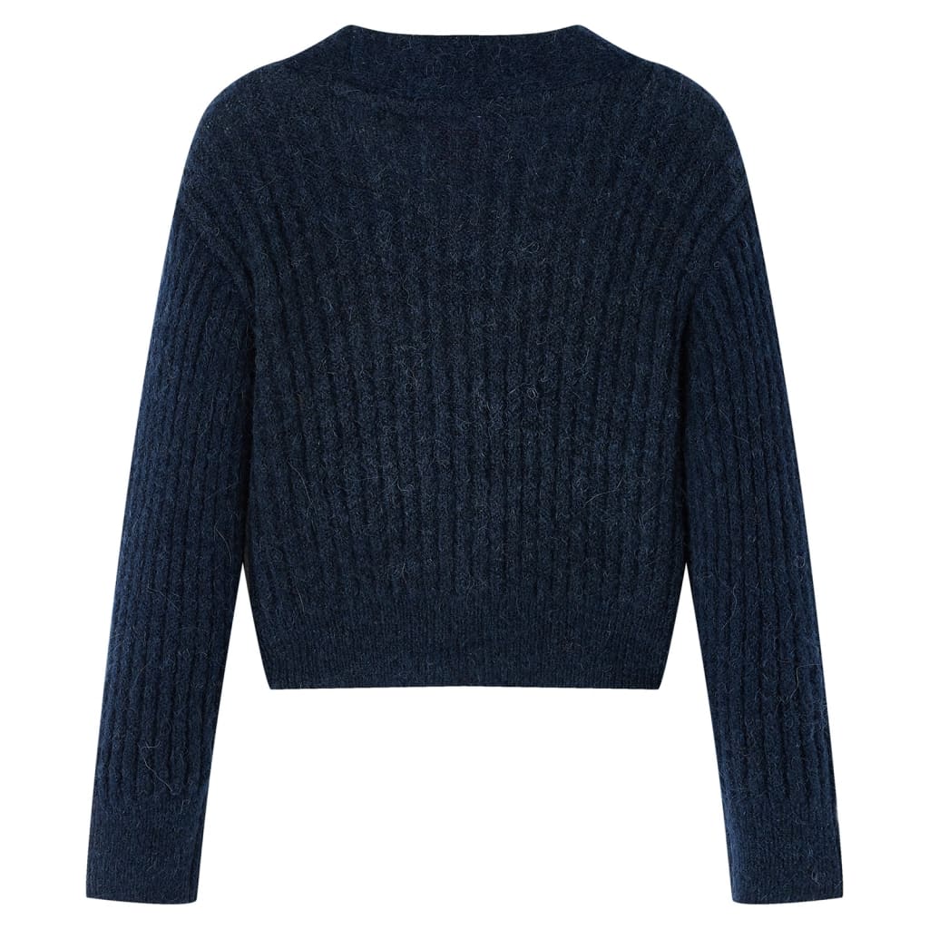 Kindervest gebreid 140 marineblauw Marineblauw