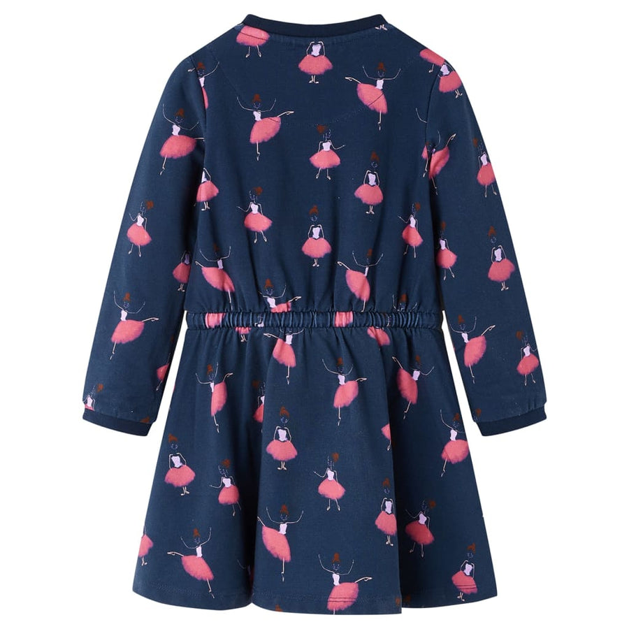 Kinderjurk 128 marineblauw