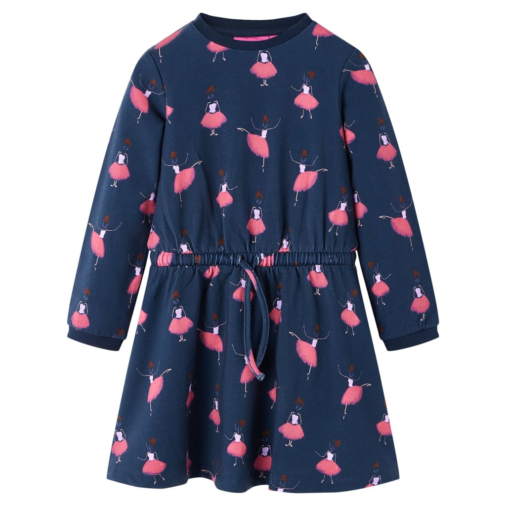 Kinderjurk 140 marineblauw 140