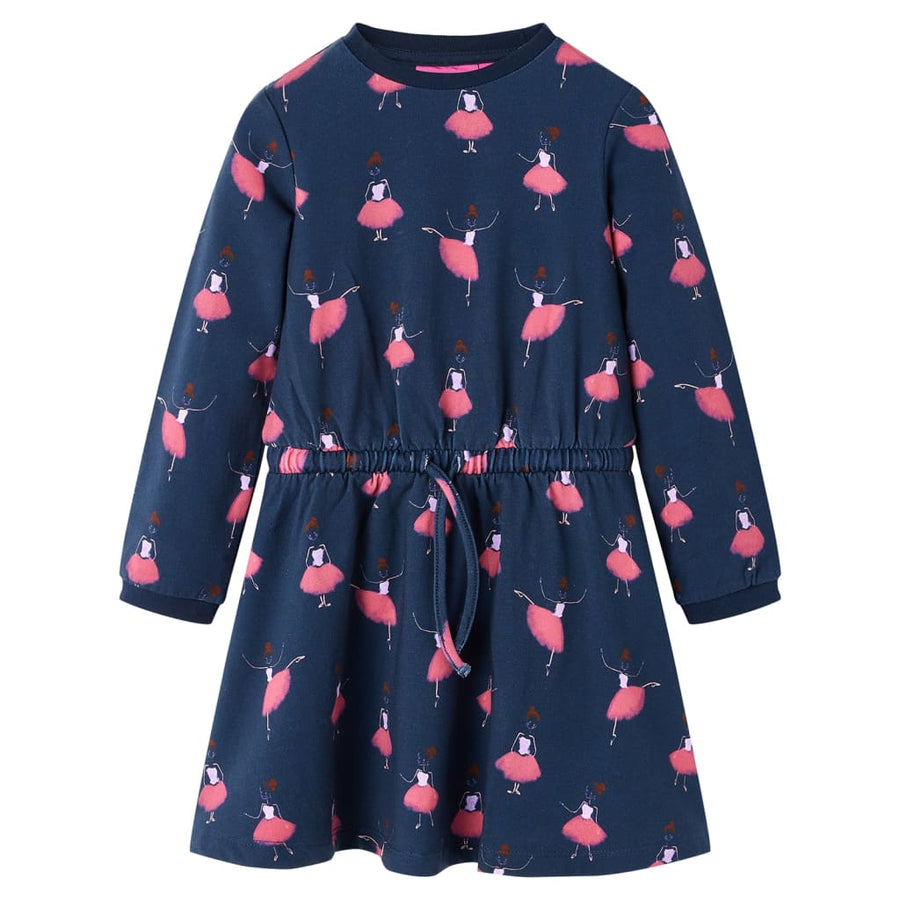 Kinderjurk 140 marineblauw 140
