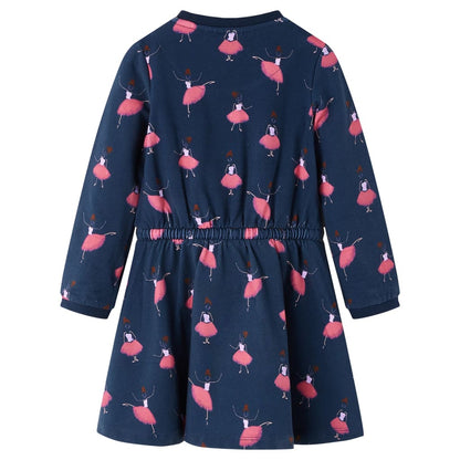 Kinderjurk 140 marineblauw 140