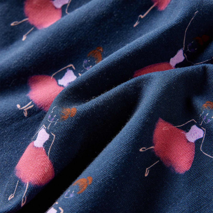 Kinderjurk 140 marineblauw 140