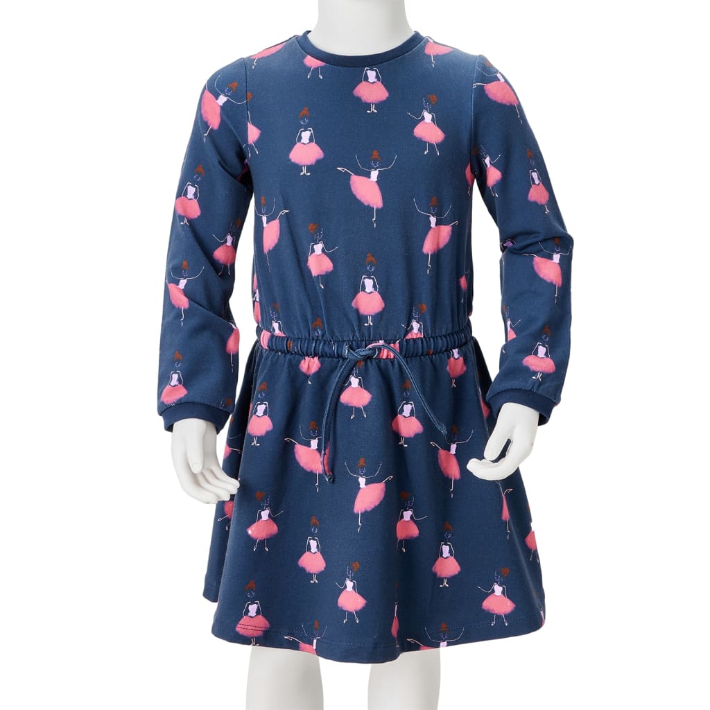 Kinderjurk 140 marineblauw 140