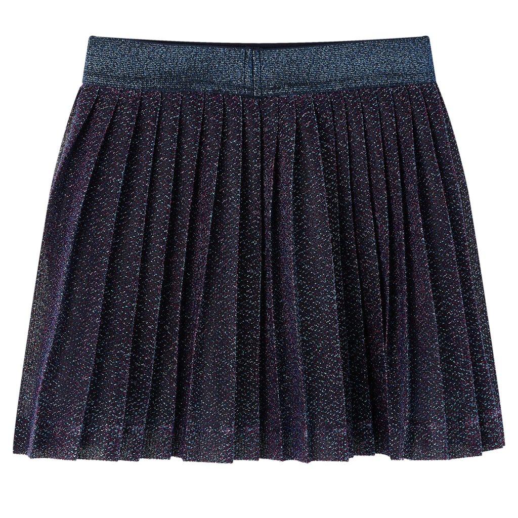 Kinderrokje met glitters 128 marineblauw