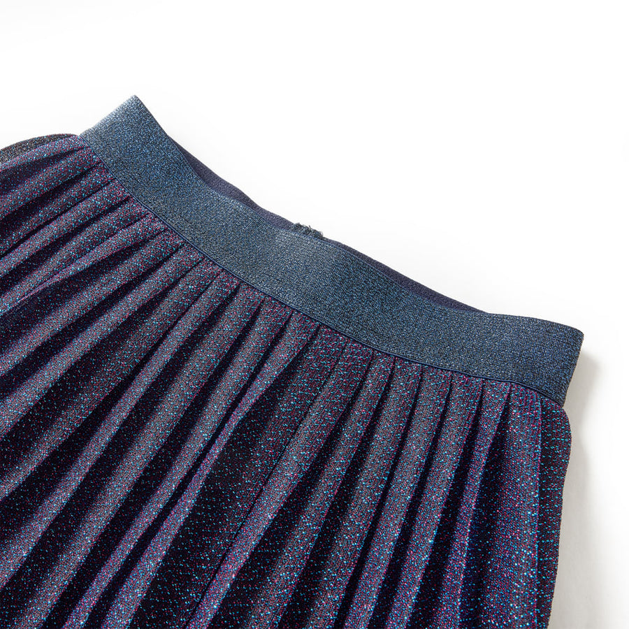 Kinderrokje met glitters 128 marineblauw