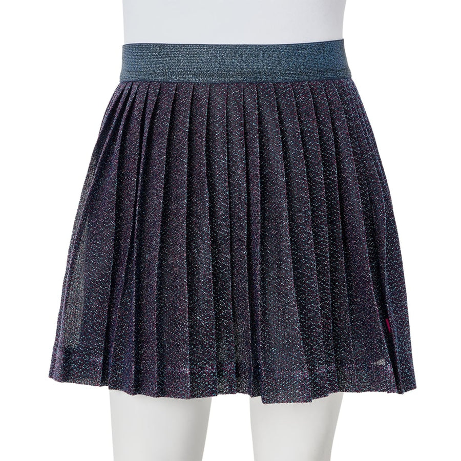 Kinderrokje met glitters 128 marineblauw