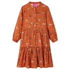 Kinderjurk 104 cognac lyocell