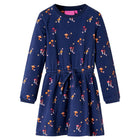 Kinderjurkje marineblauw paddenstoelenprint 116