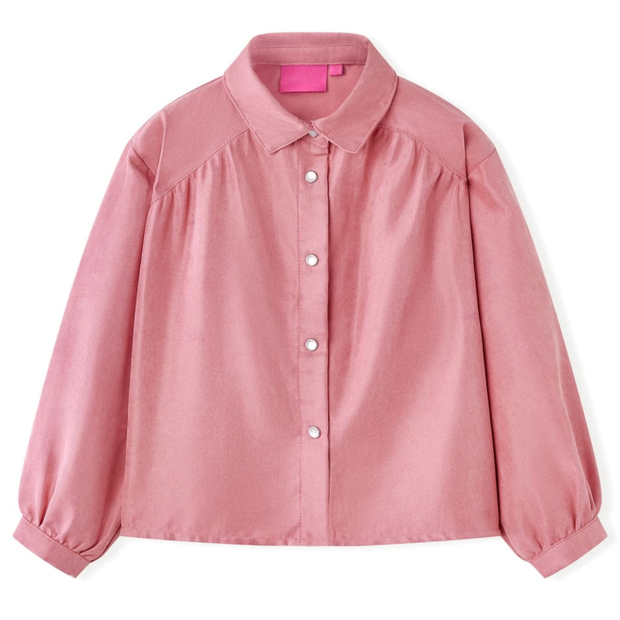 Kinderblouse met lantaarnmouwen 92 oudroze 92
