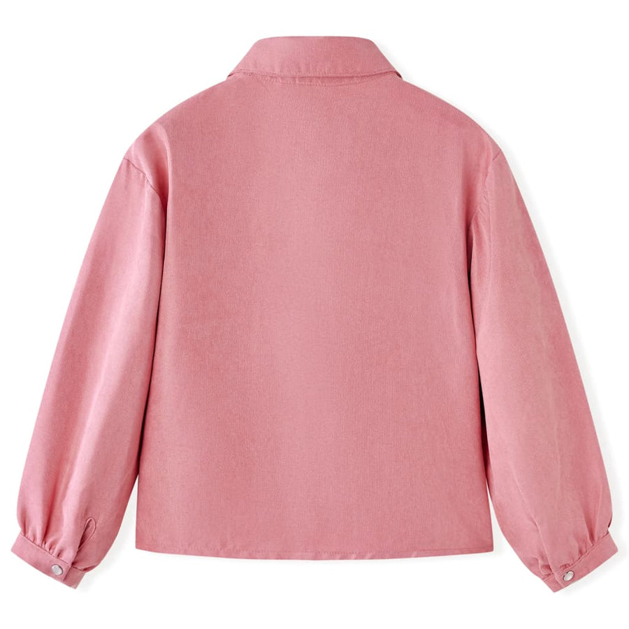 Kinderblouse met lantaarnmouwen 92 oudroze 92
