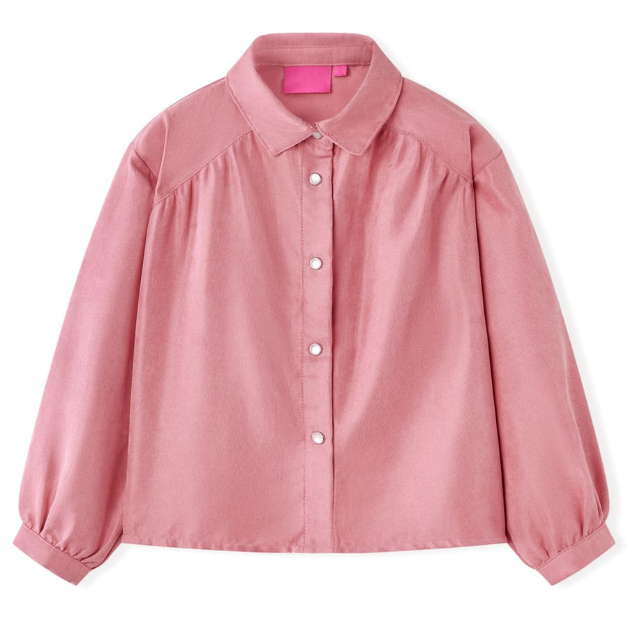 Kinderblouse met lantaarnmouwen 116 oudroze 116