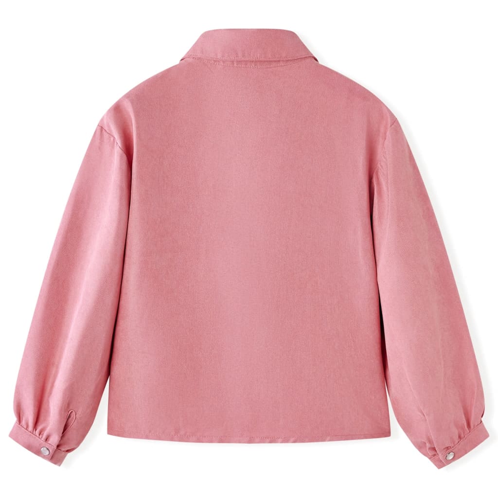Kinderblouse met lantaarnmouwen 140 oudroze