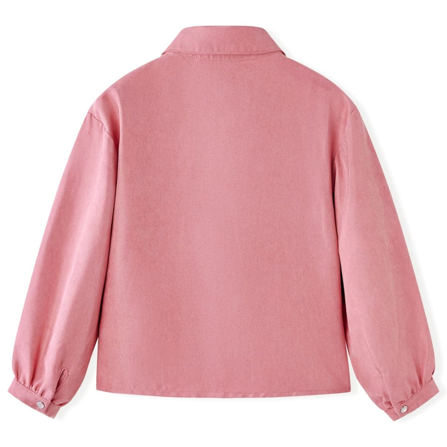 Kinderblouse met lantaarnmouwen 140 oudroze