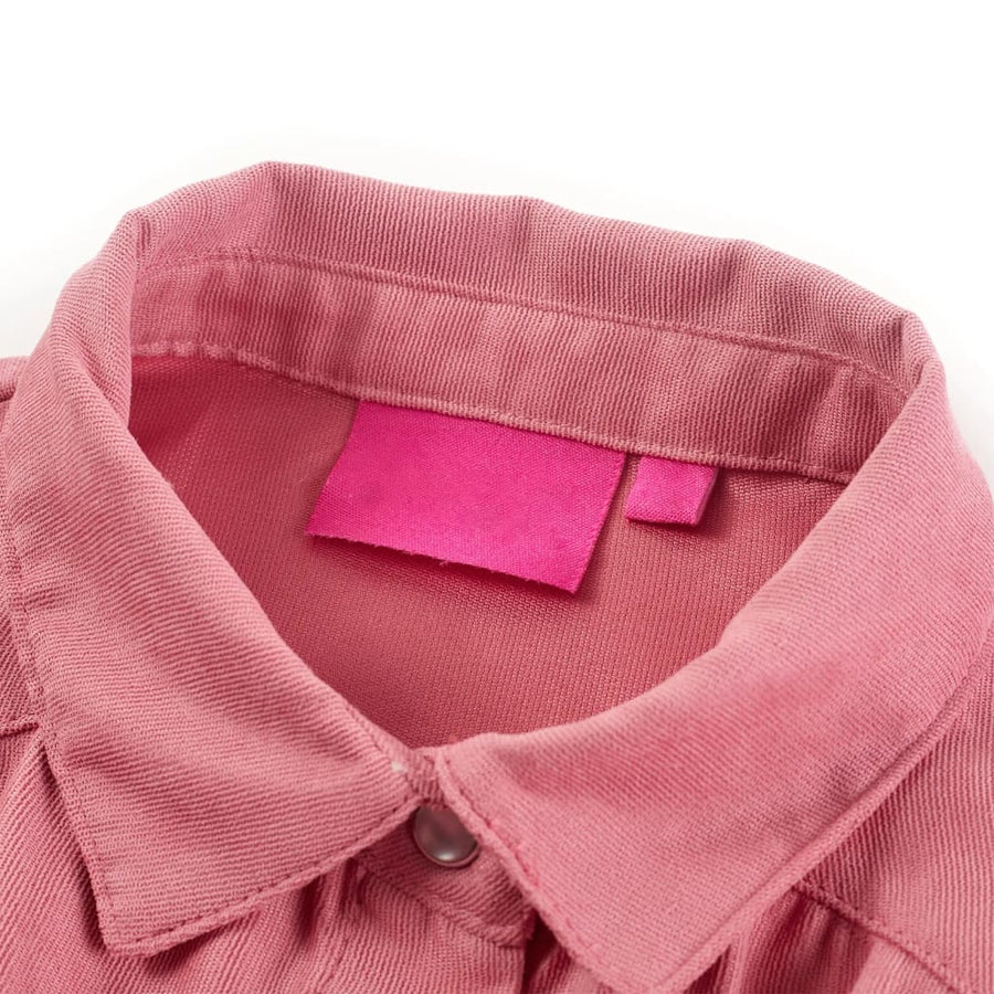 Kinderblouse met lantaarnmouwen 140 oudroze