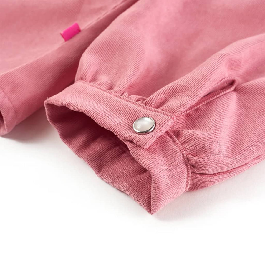 Kinderblouse met lantaarnmouwen 140 oudroze