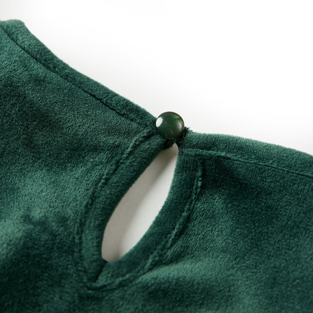 Kinderblouse met ruches 128 donkergroen 128
