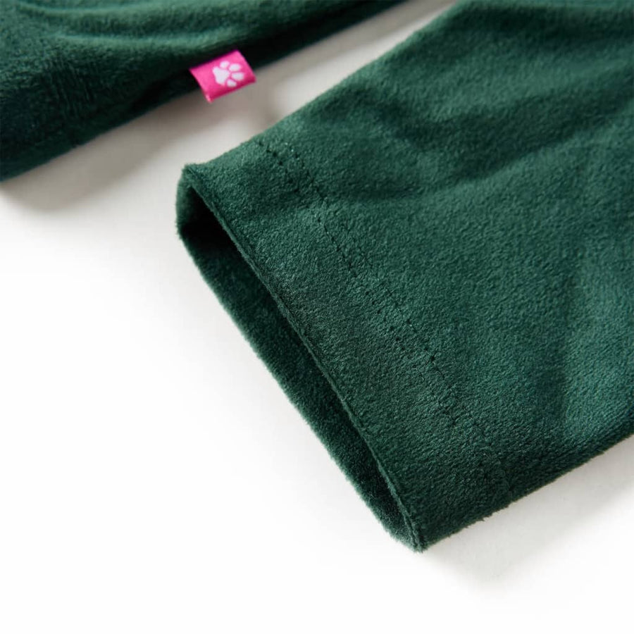 Kinderblouse met ruches 140 donkergroen