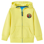 Kindervest 116 lichtgeel met capuchon