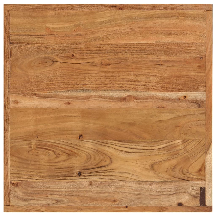 Bartafel Massief Acaciahout En Ijzer 55 x 55 x 107 cm