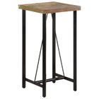 Bar Table 55x55x107 cm Solid Reclaimed Wood and Iron