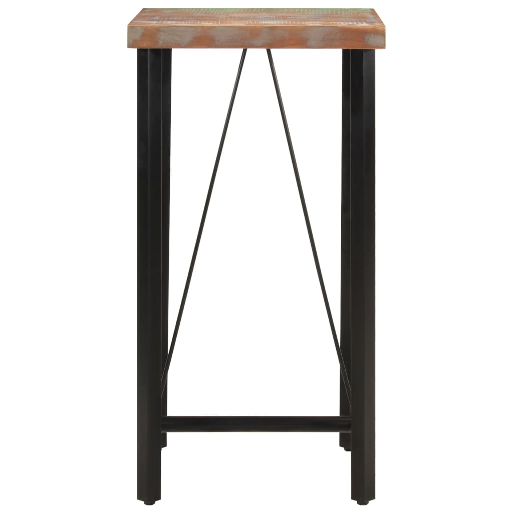 Bartafel Massief Gerecycled Hout En Ijzer 55 x 55 x 107 cm