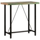 Bar table 110x55x107 cm solid reclaimed wood and iron