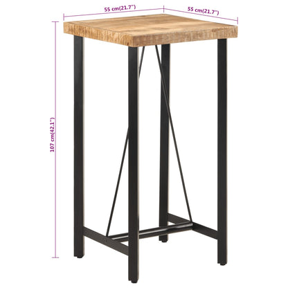 Bartafel 55X55X107 Cm Massief Mangohout En Ijzer 55 x 55 x 107 cm