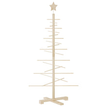 Kerstdecoratie kerstboom 125 cm massief grenenhout