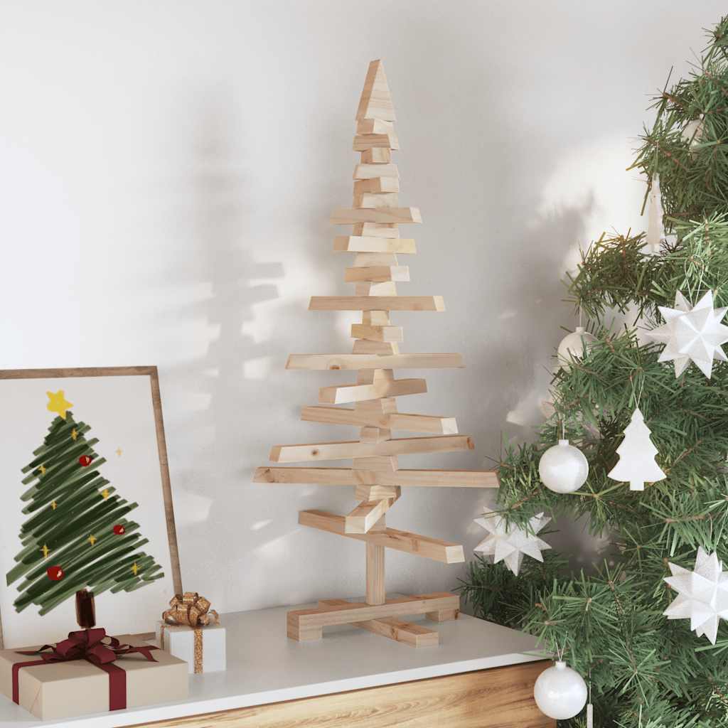 Kerstdecoratie Kerstboom Massief Grenenhout 90 cm