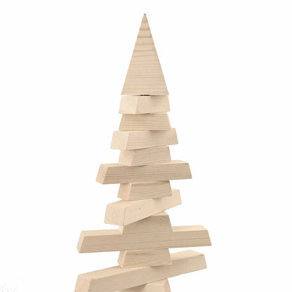 Houten kerstboom Massief grenenhout Natuurlijk met Onbehandeld