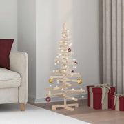 Houten kerstboom massief grenenhout 60x60x120 cm