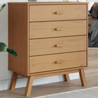 Ladekast massief grenenhout bruin 76,5x39x90 cm