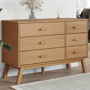 Ladekastje grenenhout 111x42x73,5 cm bruin