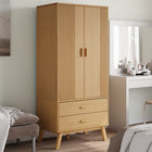 Wardrobe Olden 76.5x53x172 cm Solid Pinewood Brown