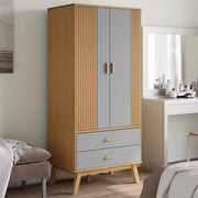 Kledingkast 76,5x53x172 cm grenenhout grijs