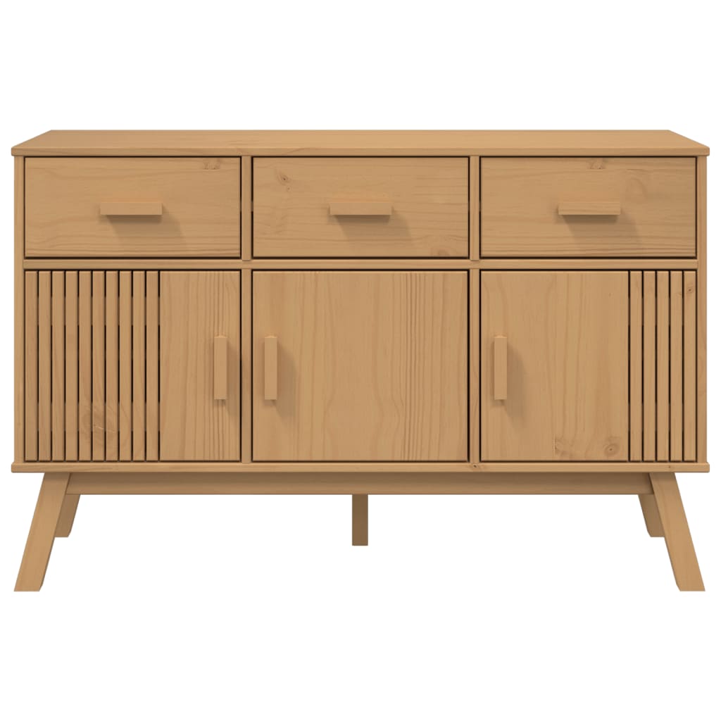 Dressoir Olden 114X43X73,5 Cm Massief Grenenhout Bruin