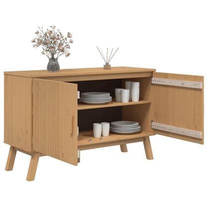 Dressoir Olden 114X43X73,5 Cm Massief Grenenhout Bruin