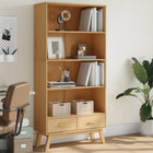Bookcase 4-tier OLDEN solid pine brown